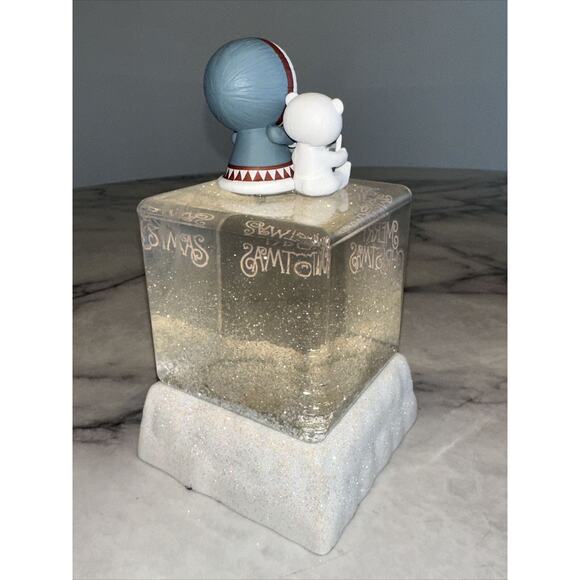 Hallmark Frosty Friends Waterglobe Cube Merry Christmas Bear Eskimo Snow Globe - Picture 3 of 9